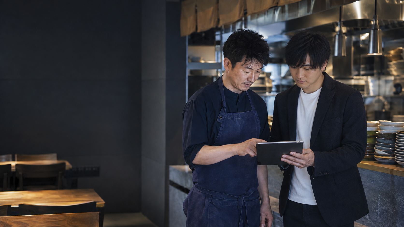 飲食企業への伴走を表現したイメージ